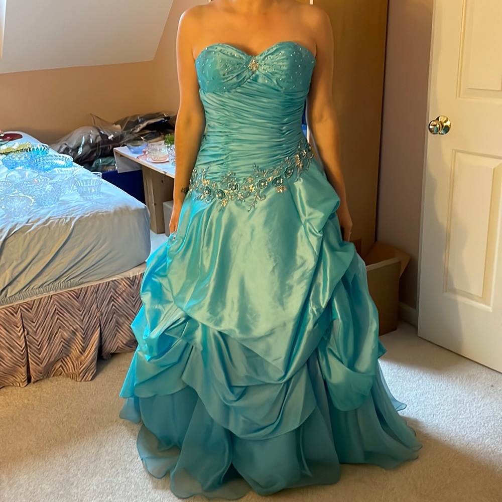 Cinderella’s ball gown worn once to prom.  Size 2
